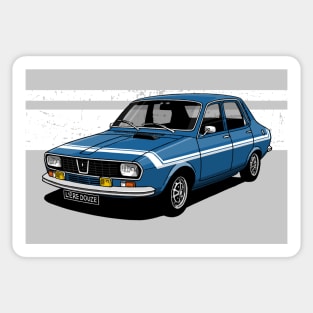 The cool and sporty french sporty saloon Sticker